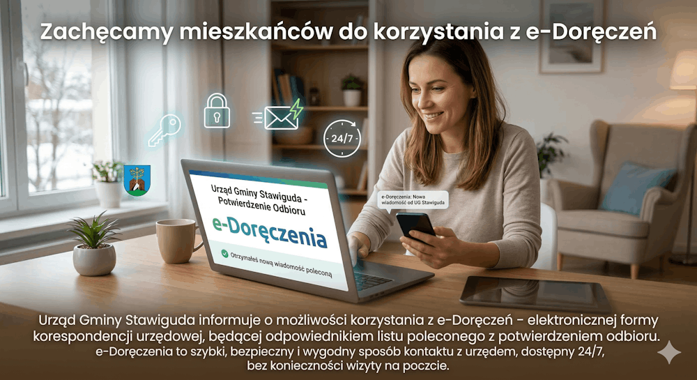 Zachęcamy mieszkańców do korzystania z e-Doręczeń.