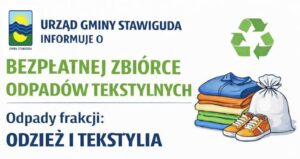 Bezpłatna zbiórka odpadów tekstylnych w kwietniu.
