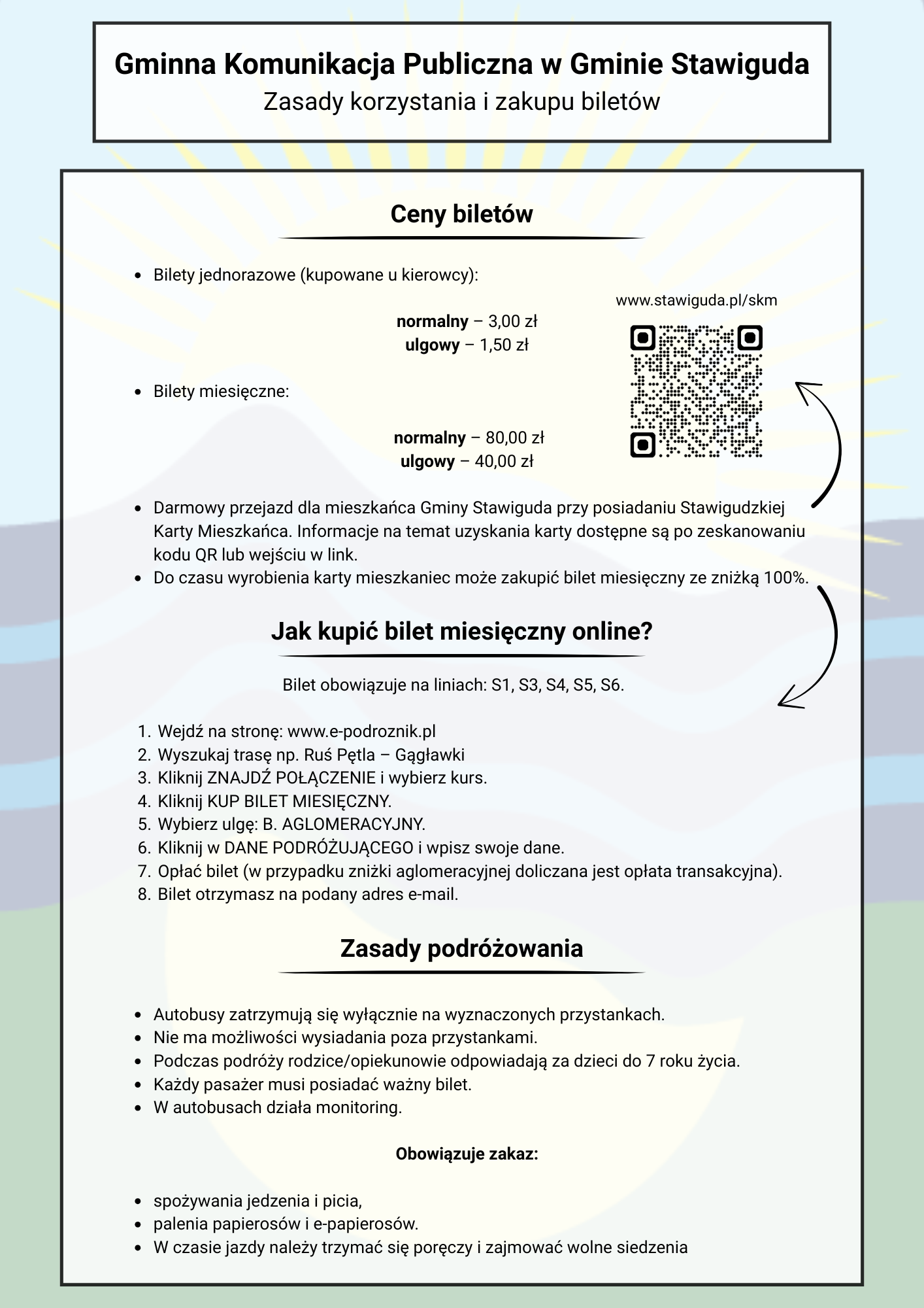 Zasady korzystania i zakup biletów