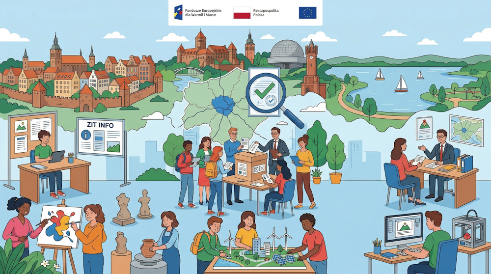 Ogłoszenie dot. naboru wniosków o wydanie opinii zgodności dla naboru w ramach Działania 06.06 Edukacja w ZIT Ełk i Olsztyn, Schemat A – ZIT Olsztyn – Edukacja ogólnokształcąca.