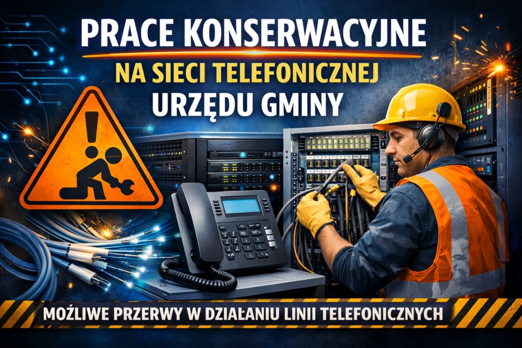 Prace konserwacyjne na sieci telefonicznej Urzędu Gminy