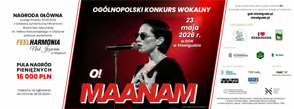Zakończono przyjmowanie zgłoszeń do Ogólnopolskiego Konkursu Wokalnego „O! Maanam”