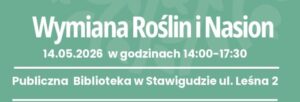 Zaproszenie na spotkanie poświęcone idei wymiany nasion, roślin i ogrodniczych doświadczeń
