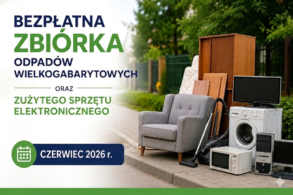 Bezpłatna zbiórka odpadów wielkogabarytowych oraz zużytego sprzętu elektronicznego.