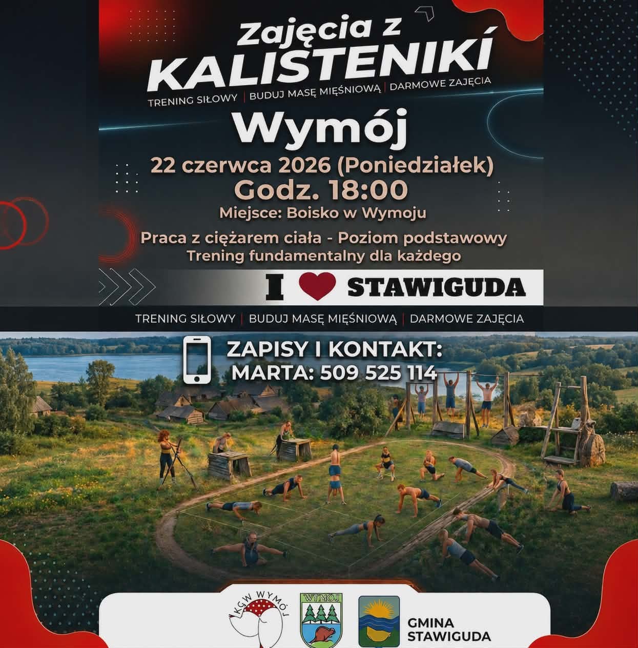 Zajęcia z kalisteniki w Wymoju