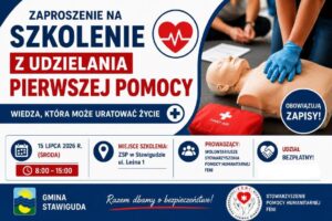 Bezpłatne szkolenie z pierwszej pomocy dla mieszkańców Gminy Stawiguda
