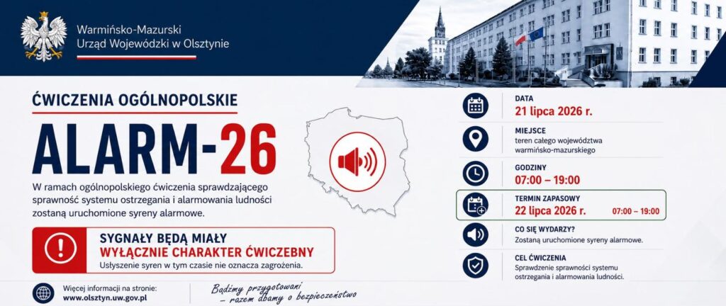 Komunikat o uruchomieniu syren alarmowych