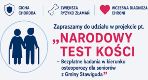 Bezpłatne badania w kierunku osteoporozy „Narodowy test kości”